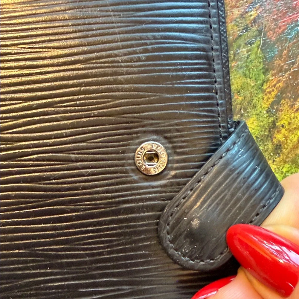 Louis Vuitton Black Epi Leather Organizer Notebook cover ( no insert)